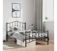 Cadre de Lit Sommier à Lattes Adulte Meuble Chambre à Coucher Métal vidaXL