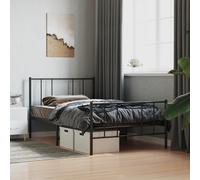 Cadre de Lit Sommier à Lattes Lit Rembourré Meuble de Chambre Métal vidaXL