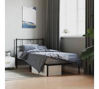 Cadre de Lit Sommier à Lattes Meuble de Chambre à Coucher Intérieur Métal vidaXL