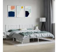 Cadre de Lit Sommier à Lattes Meuble de Chambre à Coucher Intérieur Métal vidaXL