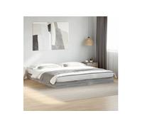 vidaXL Cadre de lit Sonoma 180x200 cm en bois d'ingénierie Gris