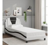 Cadre de Lit Viana sans Matelas Simple Noir 90x190 cm Similicuir vidaXL