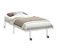 Vidaxl Cadre De Lit Sans Matelas Pliable Blanc 90x190 Cm Acier Blanc