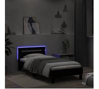 Cadre de lit - VIDAXL - CLARENCE® - 100x200 cm - Bois d'ingénierie - Lumières LED noires