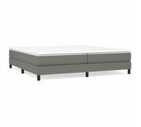 Cadre de lit - VIDAXL - KENNETH - 2 places - Gris foncé - 200x200 cm - Tissu polyester