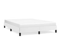 Cadre de lit - VIDAXL - KENNETH - Similicuir - 140x190 cm - Blanc - 2 places