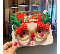 Cadre de lunettes de Noël, Père Noël, arbre de Noël et élan, accessoires photo de Noël, décorations de fête de vacances