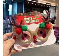 Cadre de lunettes de Noël, Père Noël, arbre de Noël et élan, accessoires photo de Noël, décorations de fête de vacances