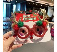 Cadre de lunettes de Noël, Père Noël, arbre de Noël et élan, accessoires photo de Noël, décorations de fête de vacances