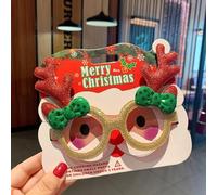 Cadre de lunettes de Noël, Père Noël, arbre de Noël et élan, accessoires photo de Noël, décorations de fête de vacances