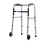 Cadre de marche, déambulateur pliable avec 2 roues, cadre d'aide à la mobilité - Léger et réglable en hauteur - Accoudoir de béquille pour personnes âgées adultes bariatriques, étoile de lumière