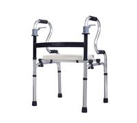 Cadre de marche pliable, déambulateurs avec roues et siège pour personnes âgées handicapées, aides à la marche verticales pliables en alliage d'aluminium, aides à la marche pour personnes handicapées