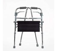 Cadre de marche pliable en alliage d'aluminium léger pour personnes âgées, aide à la vie quotidienne avec siège et chaise de transport à poignée pliable, économiseur d'espace en forme d'étoile de