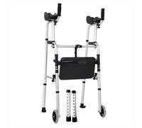 Cadre de marche pliable en aluminium pour aider à la mobilité de marche, déambulateur avec support de bras et roue pour personnes âgées (couleur : B) étoile de lumière