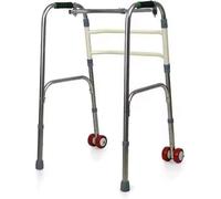 Cadre De Marche Pliable Et Léger En Aluminium Avec Roulettes, Hauteur Réglable For La Rééducation De L'arthrite Et De La Maladie De Parkinson