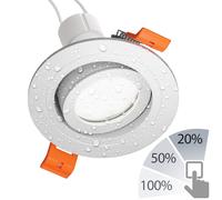 Cadre de montage au plafond ERID pour salle de bain IP44 rond pivotant blanc mat
