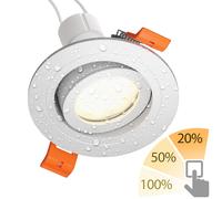Cadre de montage au plafond ERID pour salle de bain IP44 rond pivotant blanc mat