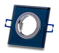 Cadre de montage carré noir pour spots encastrables en verre - Cadre 90 x 90 pour ampoule GU10 MR16 - Trou de 75 mm pour spot de plafond encastrable