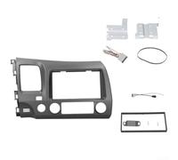 Cadre de montage d'autoradio 2 DIN avec faisceau de câbles pour Honda Civic | 7 pouces pour tableau de bord gris ABS plastique kit de montage