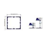 Villeroy & Boch Cadre de montage ViFrame U91412300 – Quaryl, 2 pieds centraux, jusqu'à 100 x 100 cm