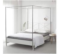 Cadre De Moustiquaire Quatre Coins, Auvents De Moustiquaire Cadre De Poteau Filet De Lit en Acier Inoxydable Adapté pour Support De Filet De Lit Simple/Double/King/Super King, 25mm, 1.2×2m Bed