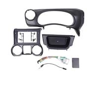 Cadre De Panneau De Navigation Stéréo 2DIN 10,1 Pouces pour Jeep pour Wrangler 2015 2016 2017 WEFOLCC(Frame and Cables)