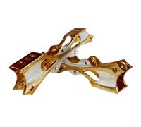 Cadre de patin en ligne en alliage d'aluminium, 6063 pour support épais CNC, support robuste de 10 mm, configuration banane pour roues de 72 mm, 76 mm, 80 mm, pour Freestyle Street (4 x 76 mm, doré)