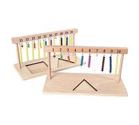 Cadre de perle jouet - Support à perles en bois robuste et durable 1-20 | Jouets mathématiques faciles à utiliser pour la reconnaissance des couleurs