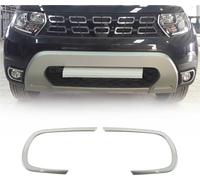 Cadre de phares antibrouillard pour Dacia Duster 2018-2021 Acier inoxydable brossé 2x