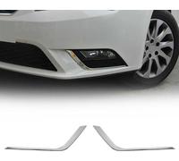 Cadre de phares antibrouillard pour Seat Leon 2012-2017 en acier inoxydable, argent, 2 pièces
