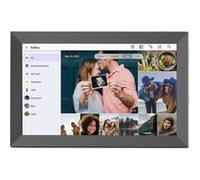 Cadre Photo Numérique Prado XL avec WiFi et App Mobile, Écran Tactile 15,6”, Full HD 1024x600, 2 Haut-Parleurs, Couleur Noir