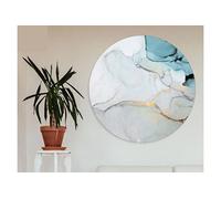 Cadre de photo rond imprimé multicolore - diamètre 43 x profondeur 2 cm - -