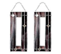 Cadre de photomaton en vitrail Fait à la Main, Cadre de Bande de photomaton à Suspension Verticale, Art en Feuille de cuivre, Bandes Photo de 2 x 6 Pouces, pour Mariages/Souvenirs Purple 2pcs