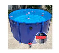 Cadre de piscine en PVC avec cadre en acier pour bassins et aquariums, avec valve de vidange, convient pour koi et poissons rouges, capacité 2034L