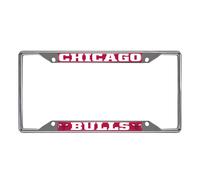 Cadre de plaque d'immatriculation en m tal chrom FANMATS 14847 Chicago Bulls, couleurs de l' quipe, 6,25 po x 12,25 po