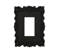 Cadre de plaque d'interrupteur décoratif sculpté de style victorien, rétro compatible avec les interrupteurs standard américains et panneau d'interrupteurs de style européen (C)