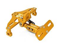 Cadre de Plaque pour H-Onda X-ADV XADV X ADV 750 2017-2018 CNC Moto Angle Réglable en Aluminium Plaque D'immatriculation Cadre Support(Gold)