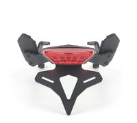 Cadre de Plaque Support Plaque D'immatriculation Arrière Moto À Queue Courte Contre-pointe Cadre Lumineux Compatible Avec Ducati Pour Diavel 1260 2019-2022(Red)