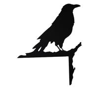 Cadre de porte en bois noir corbeau - Décoration de fête élégante - Accessoires muraux et fenêtres