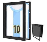 Cadre de présentation pour maillot de sport à faire soi-même 33 x 33 cm - Cadre de maillot de football, boîte à ombre en bois pour les fans de cabinet, les joueurs, les collectionneurs, les athlètes