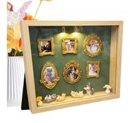 Cadre de présentation silhouette - Ensemble de décoration à faire soi-même, boîte d'ombre décorative, accessoire d'artisanat personnalisé, petite pièce de présentation | Kit de cadre de silhouette à