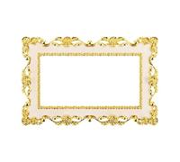 Cadre de prise courant élégant, 1 pièce, couvercle d'interrupteur lumière simple/Double, autocollant mural créatif en plastique, décor maison(A-Gold-Double)
