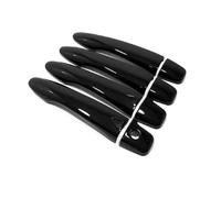 Cadre de protection Cadre De Poignée De Porte De Voiture En Carbone Chromé Noir Accessoires Pour Nissan Pour Pulsar C13 2015 2016 2017 2018 Bande décorative(Black 3 Hole)