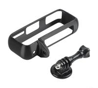 Cadre de protection étendu pour Insta360 X4 AIR, étui en silicone horizontal et vertical, résistant aux chocs avec adaptateur 1/4" pour accessoires, noir (noir horizontal)