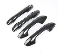 Cadre de protection Garniture Autocollante Chromée Pour Poignée De Porte De Voiture En Fibre De Carbone Pour Kia Pour Rio 4 X-line 2017 2018 2019 2020 Bande décorative(Carbon handle)