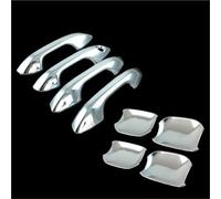 Cadre de protection Garniture Autocollante Chromée Pour Poignée De Porte De Voiture En Fibre De Carbone Pour Kia Pour Rio 4 X-line 2017 2018 2019 2020 Bande décorative(Chrome handle bowl)