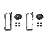 Cadre de protection pour appareil photo d'action Insta360 X5 avec protection d'objectif en aluminium et silicone - Support à fermeture rapide