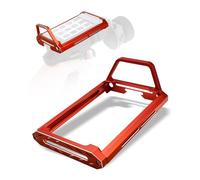 Cadre de protection pour émetteur compatible avec Flysky Noble NB4 Pro NB4 Lite NB4, cadre de protection en alliage d'aluminium pour émetteur de voiture télécommandée, rouge