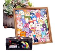 Cadre De Puzzle - Décoration Maison en Bois Mignon et Amusant - Puzzle De Coloriage avec Cadre Photo De Chat Jouet | pour Décoration Intérieure École Noël Jour des Garçons Fille