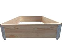 Cadre de rehausse professionnel Cadre de lit surélevé 120x80cm empilable Cadre de palette Lit précoce Lit de plantation Lit de jardin à usage professionnel, Quantité:4 pièces
